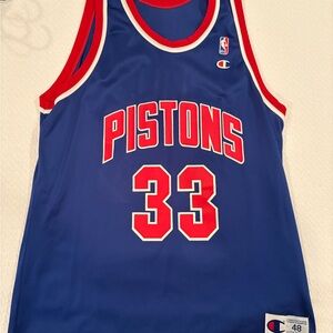 Vintage Grant Hill Champion Blue NBA Jersey